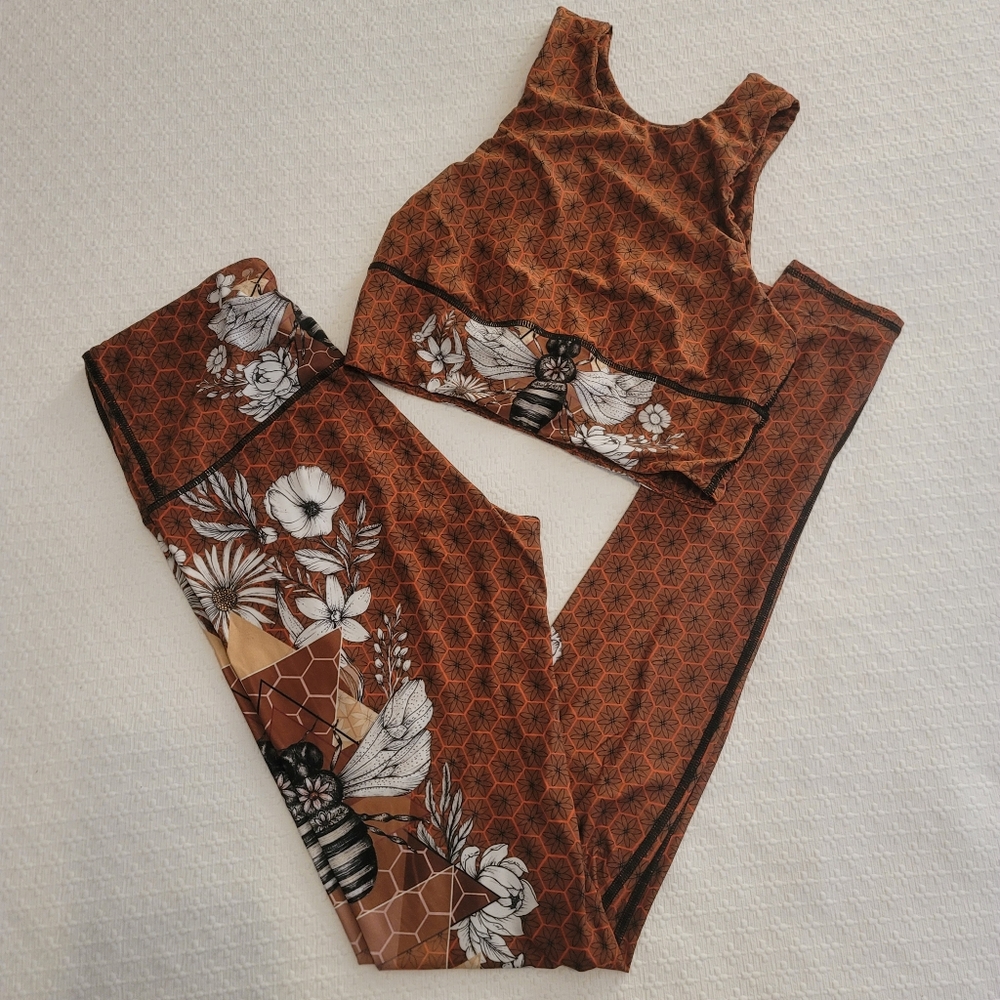 Yoga Democracy Beeloved Set Leggings & Bra Medium